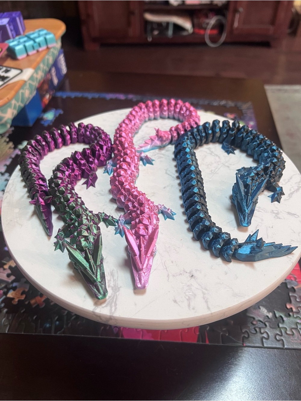 3D Printed Articulated Dragon Fidget Toy | Poseable Dragon | Sensory Toy